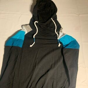 Ardene Black Hoodie with White Drawstring and Pink Size Print